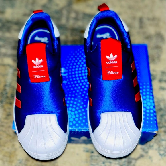 🔥NEW🔥 Adidas Disney x Superstar 360 (Blue,Red, White), Youth Size 3: $55 (FIRM) - Picture 4 of 15